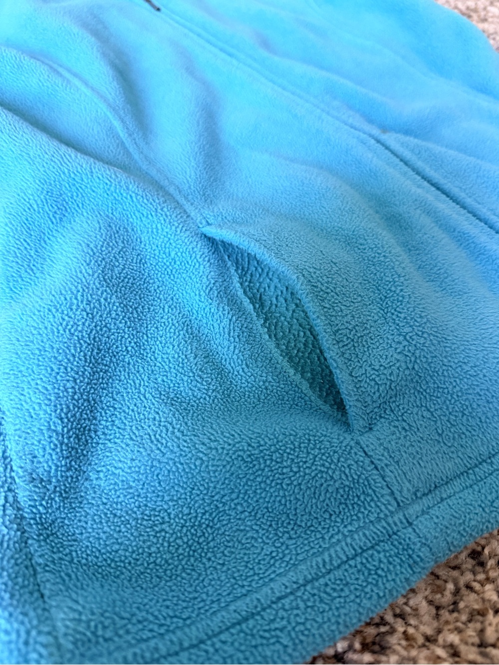 LL Bean Women Polartec Fleece Vest Light Turquoise Blue M Full Zip - Picture 4 of 6